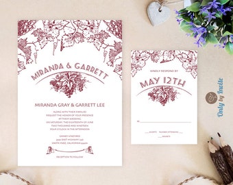 Inexpensive wedding invitations with rsvp cards