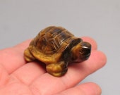 Tigers Eye Crystal Turtle 54mm Long Life, Wisdom, Motivation, Success, money success