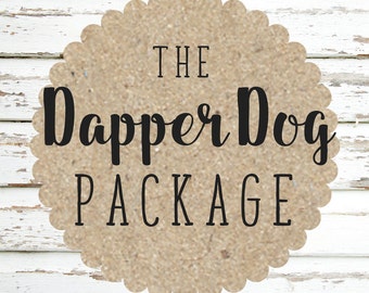 Dapper Dog Package- includes collar, leash and bowtie(made from any fabric in our shop)