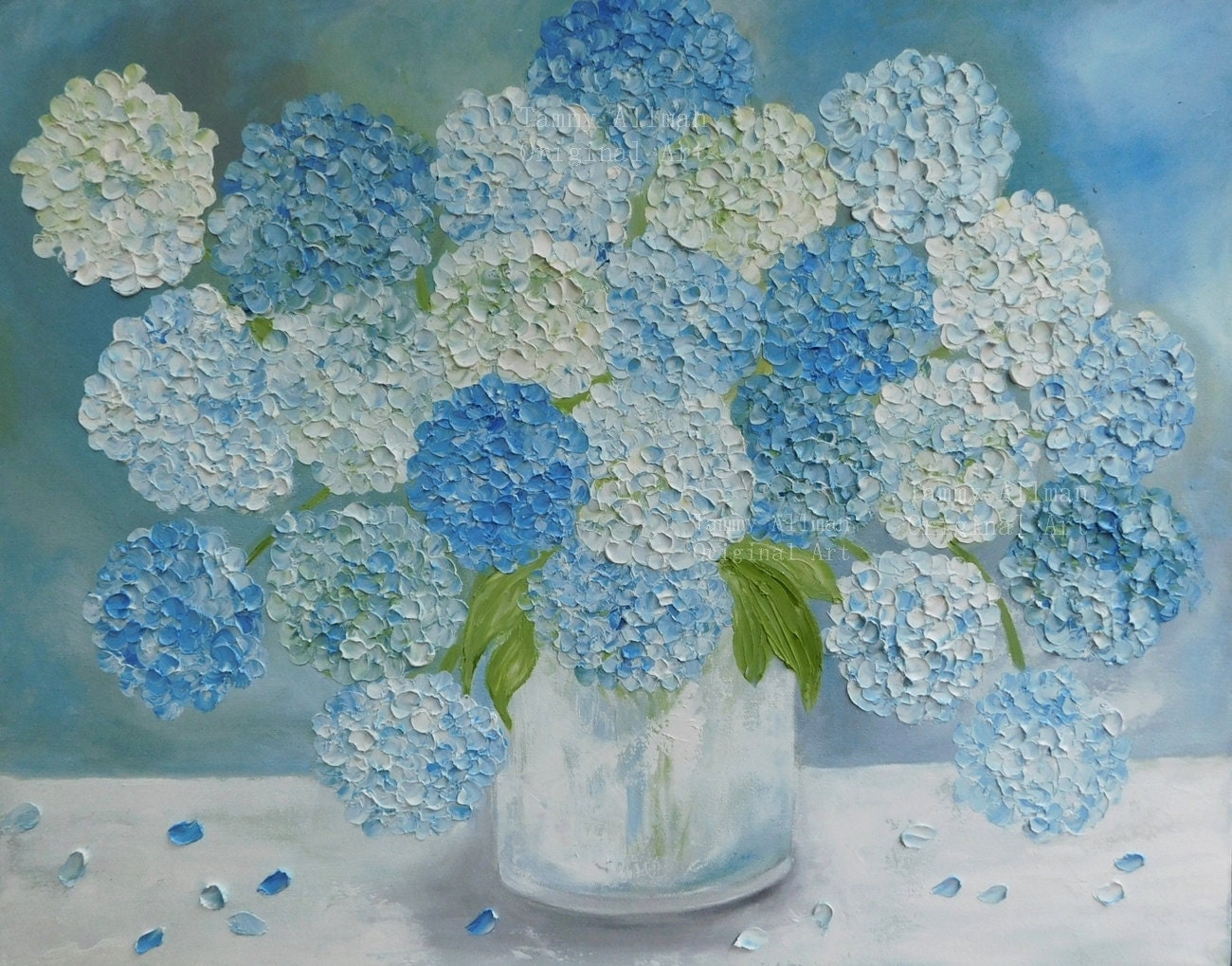 Hydrangea Painting Original Hydrangea Painting Custom