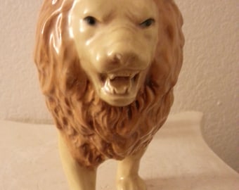 Vintage Ceramic Lion Figurine