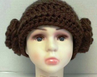 Star Wars Cosplay, Princess Leia hat, photo op hat, Star Wars Beanie, Costume Hat, Gifts for Her, Halloween Hat, Baby Photo Prop