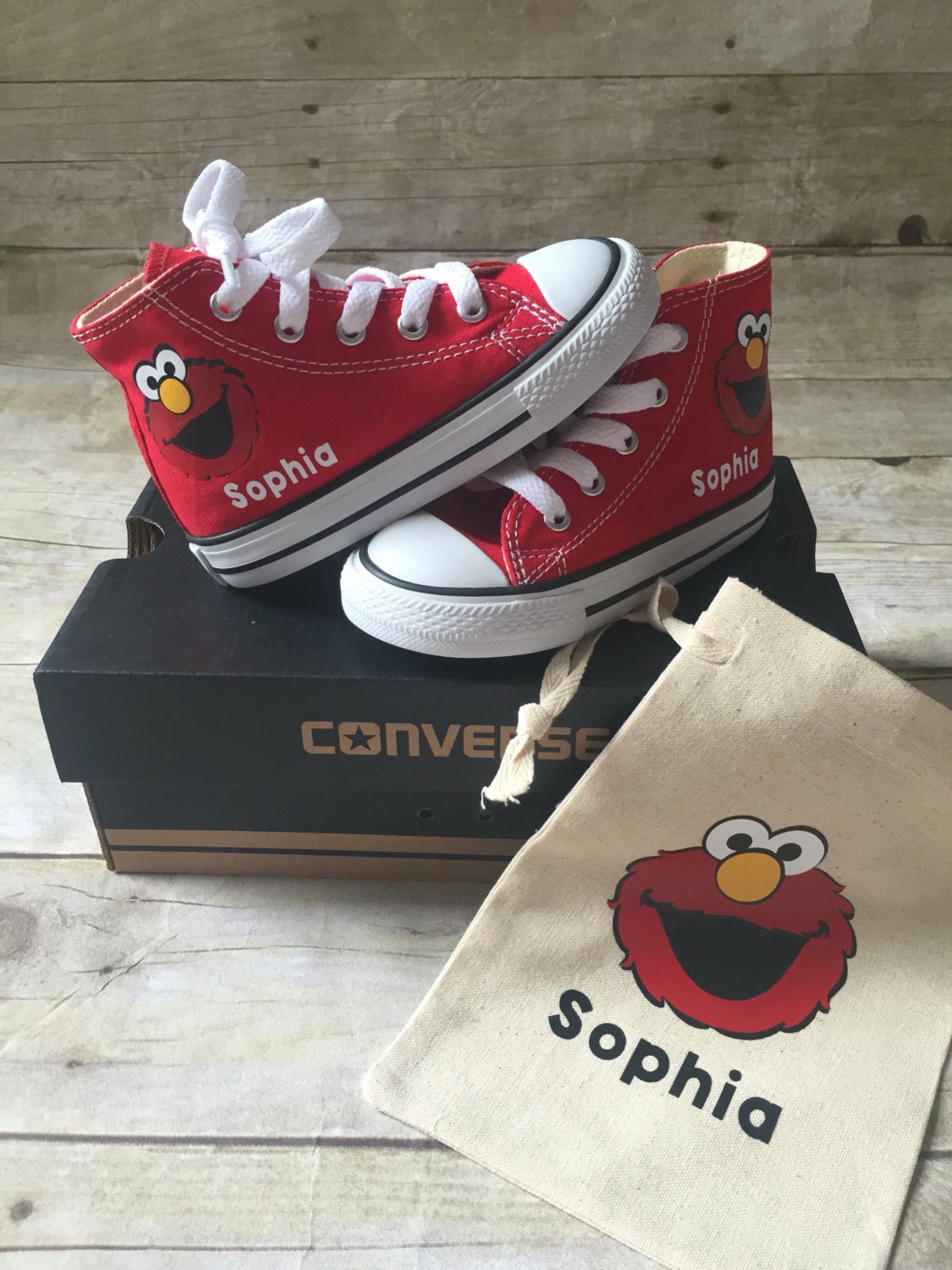  Elmo  Shoes  personalized chuck taylors customized converse