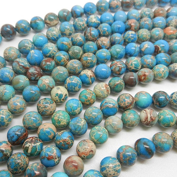 16 Turquoise Blue Imperial Jasper Round