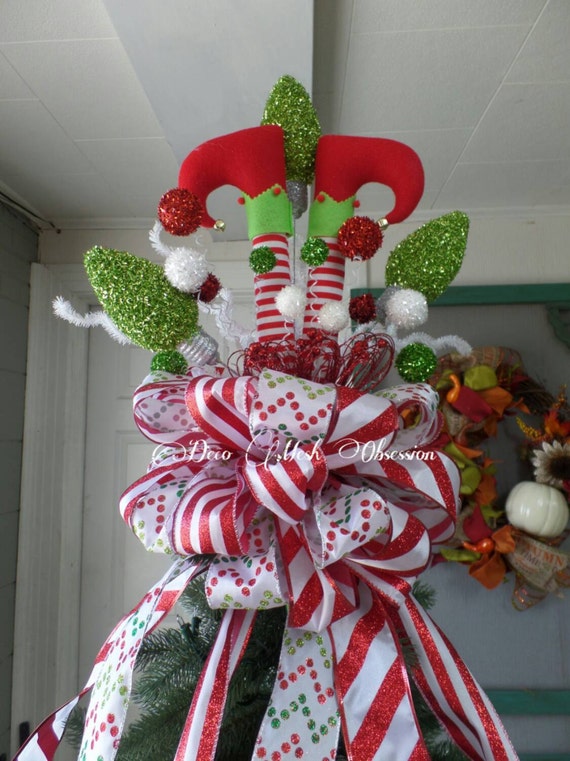 Elf Legs Christmas Tree Topper READY TO SHIP