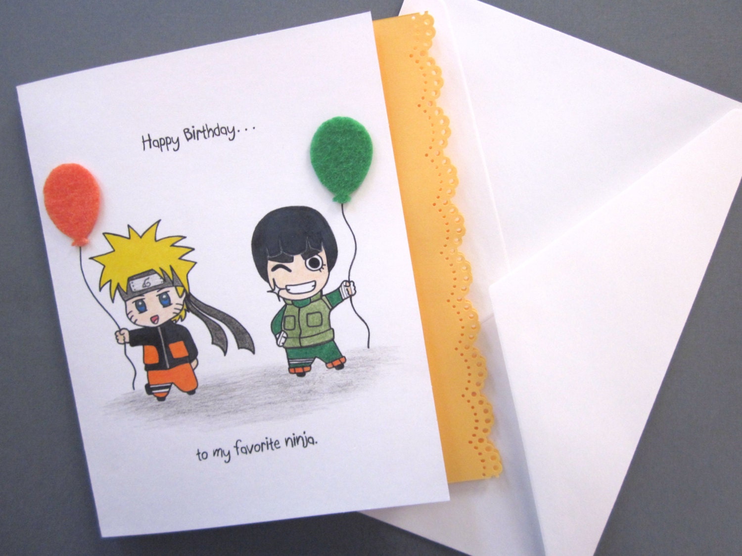 naruto inspired birthday card by abitofimagination on etsy