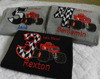 Blaze and the Monster Machines Shirt - Blaze Birthday Shirt - Monster Truck Birthday - Monster Truck Birthday Shirt - Blaze Shirt - Truck