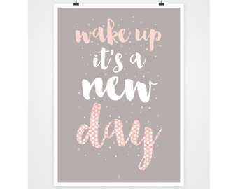 Poster {wake up} - 50 x 70 cm
