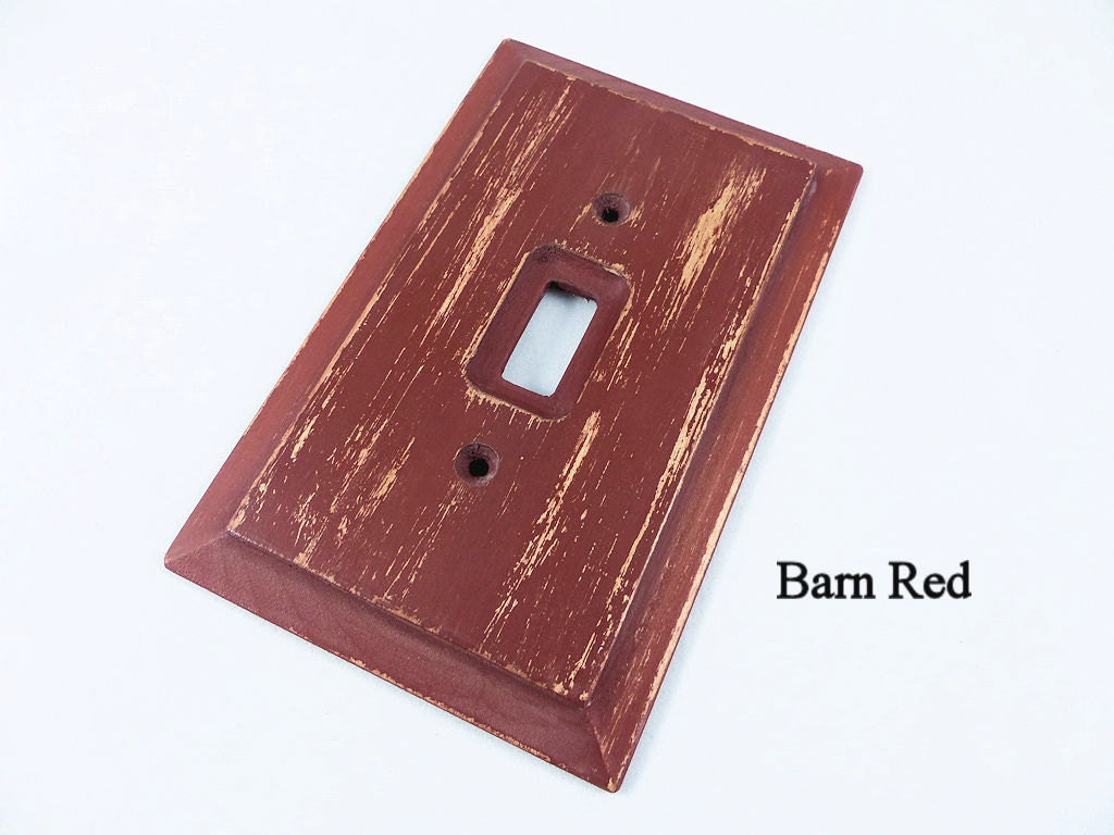 Rustic Switch Plate Barn Red Wood Light Switchplate