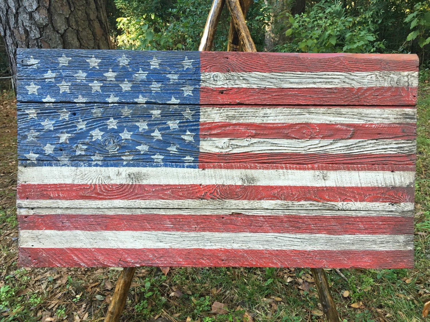 Download Distressed wood American flag on vintage 100 year by ...