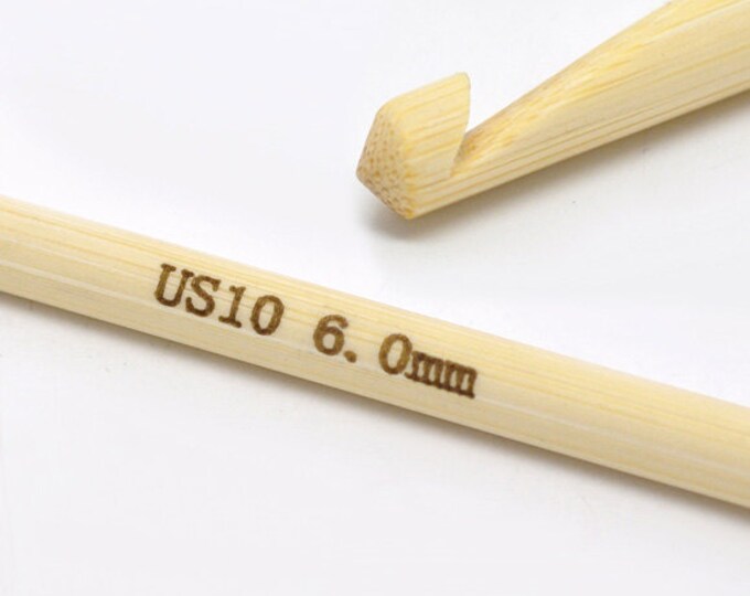 Bamboo Crochet Hooks 6mm/US 10 Knitting Needles 5 Pieces Bulk Wholesale Kit