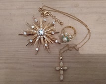Lot De 2 Colliers Vintage Avon - Turquoise Et Sables Du Désert, Neufs Sans Boîte