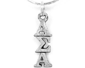 Alpha Sigma Alpha Sorority Lavalier with Chain