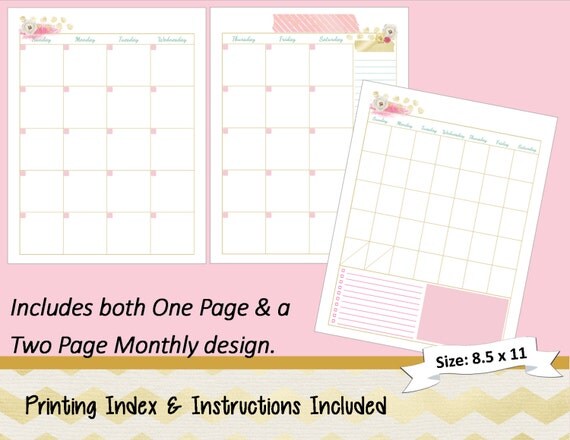 Happy Planner Calendar Refills : Big happy planner printable monthly calendar refills Happy Planner Calendar Refills : Big happy planner printable monthly calendar refills