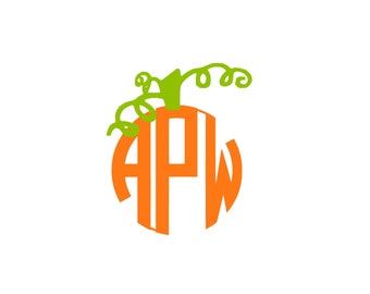 12" Custom Initials Pumpkin Monogram/ Door Hanger / DIY/ Unfinished/ Wood Blank