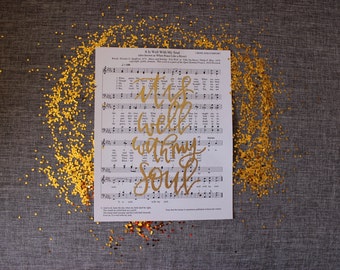 it is well with my soul | 8x10 emboss on sheet music