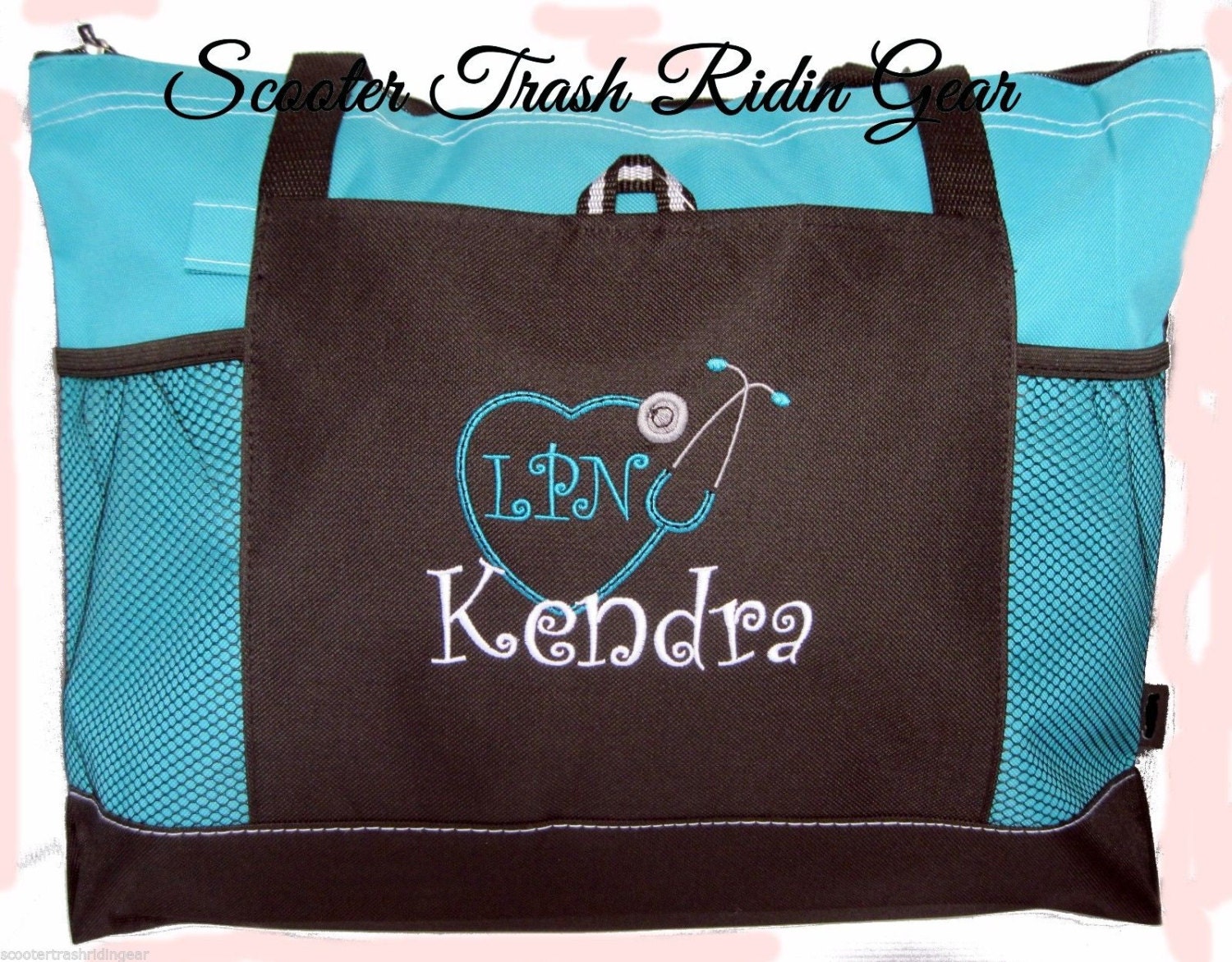 Free Shipping Personalized Nurse Stethoscope Tote Bag RN