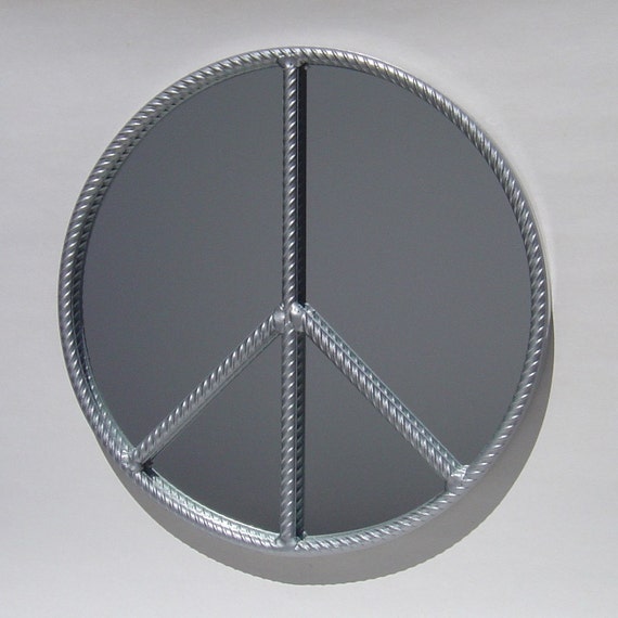 Peace Sign Wall Mirror by POPSWELD on Etsy