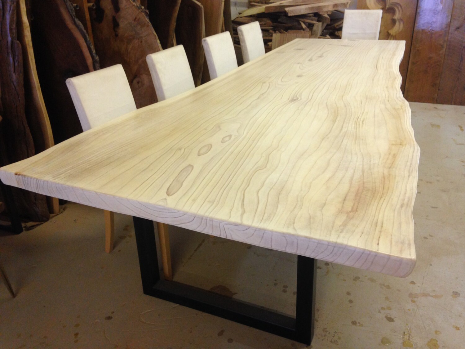 White Dining Table Live Edge Dining Table Live Edge Wood