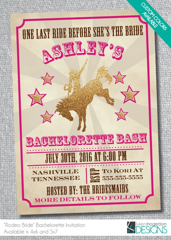 Country Bachelorette Party Invitations 9