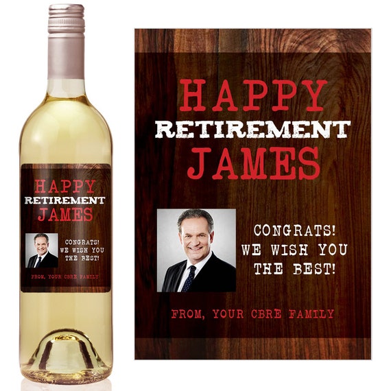 retirement gifts custom wine label personalized wine label wine