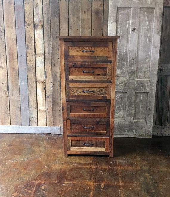 Tall Wood Dresser 6 Drawer Reclaimed Wood Dresser by wwmake