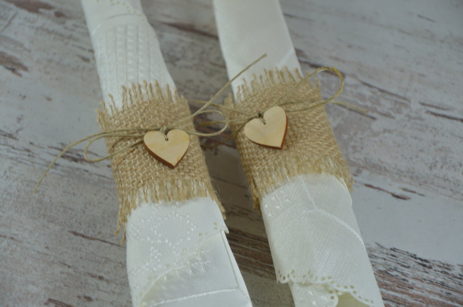 Rustic Style Rustic 100 Burlap Napkin Rings with Buttons and