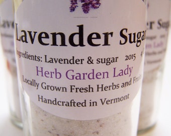 Lavender Sugar - 4 oz., Gift Set, Wedding or Bridal Shower Gift, Gift for the Chef, Culinary Organic Lavender, Mothers Day, Lavender Lover