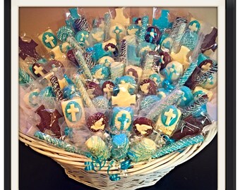 Communion Baptism Confirmation Chocolate Cross Favors 12