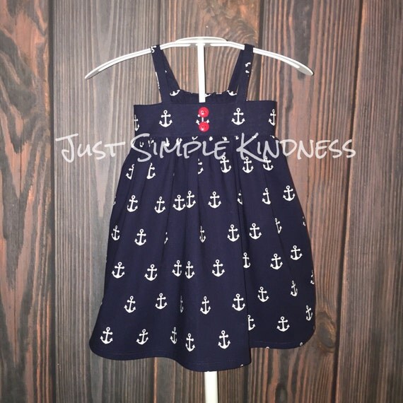 Girls Summer Dress Girls Anchor Dress Girls by JustSimpleKindness