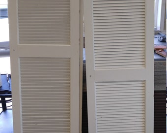 Set of 2 Wood Shutters - Pick Your PAINT