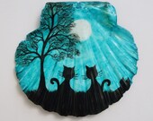 Cats Art Painted Shells Stones Paintings Wedding by ClaudinesArt