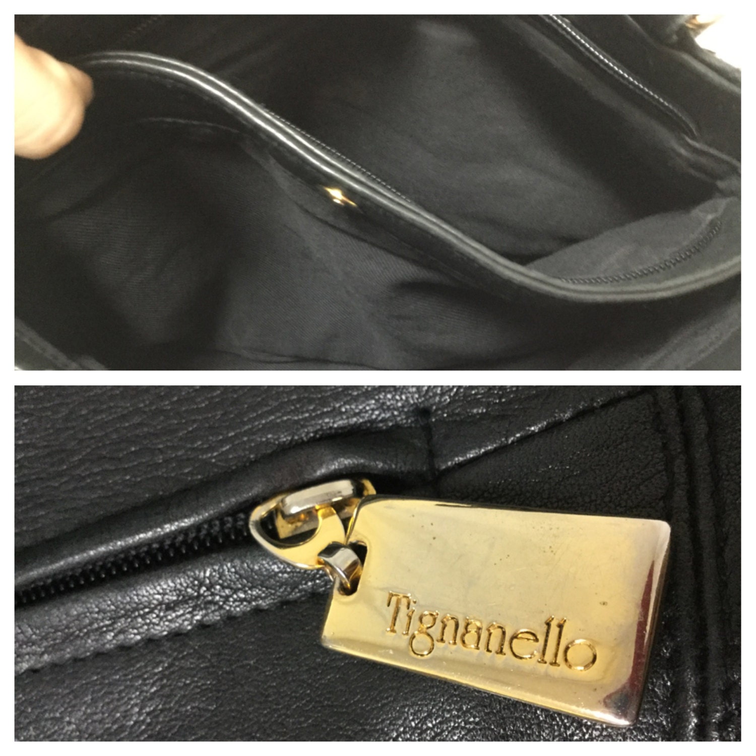 Tignanello black leather pursebagblack leatherSoft Leather