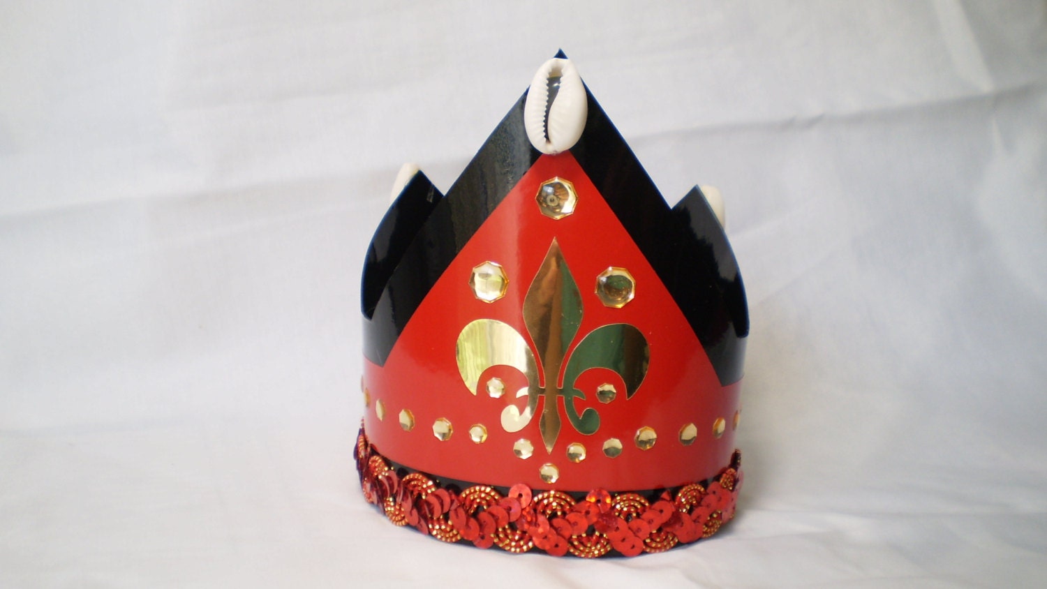 Elegua Crown Corona Eleggua Black and Red Crown Orishas