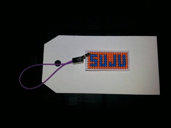 Items similar to Super Junior Kpop Cross Stitch Cell Charm