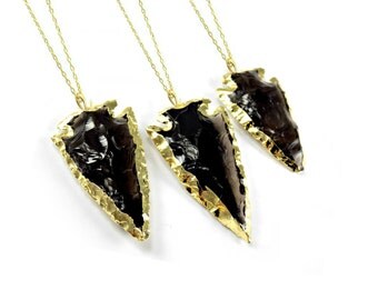 Native American Necklace, Statement Necklace, Big Bold Chunky Necklace, Raw Crystal Necklace, Rough Gemstone Necklace, Obsidian Necklace