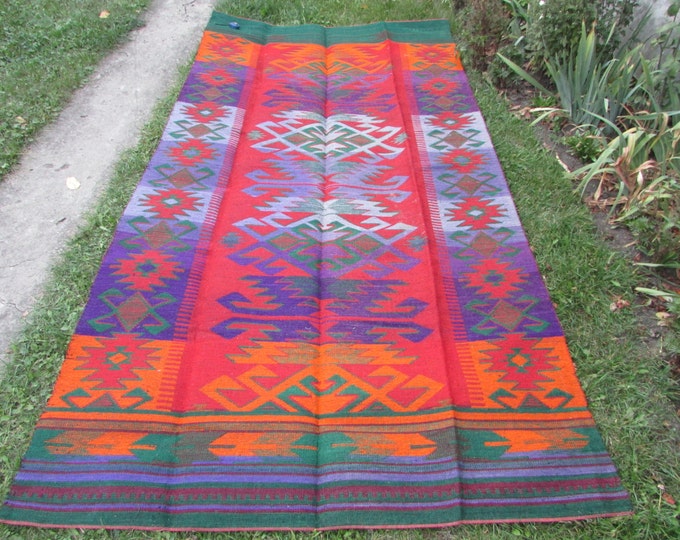 Bessarabian Kilim. Vintage Moldovan Kilim,Floor Rugs Handmade 55 years old, handmade. Carpets, Eco-Friendly. Slob