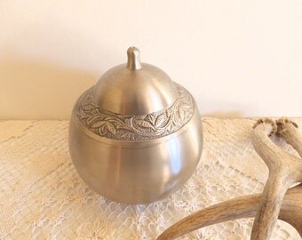 Vintage Lidded Silvertoned Dish