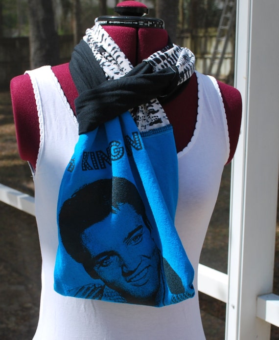 Elvis Presley The King and I Infinity Circle Scarf Upcycled
