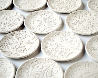 Wedding favors - shower favor bridal bridesmaid gift ring dish jewelry bowl baby baptism mementos hostess gift decoration butterflies hearts
