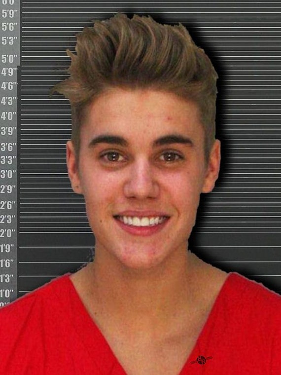 justin bieber mug shot shirt