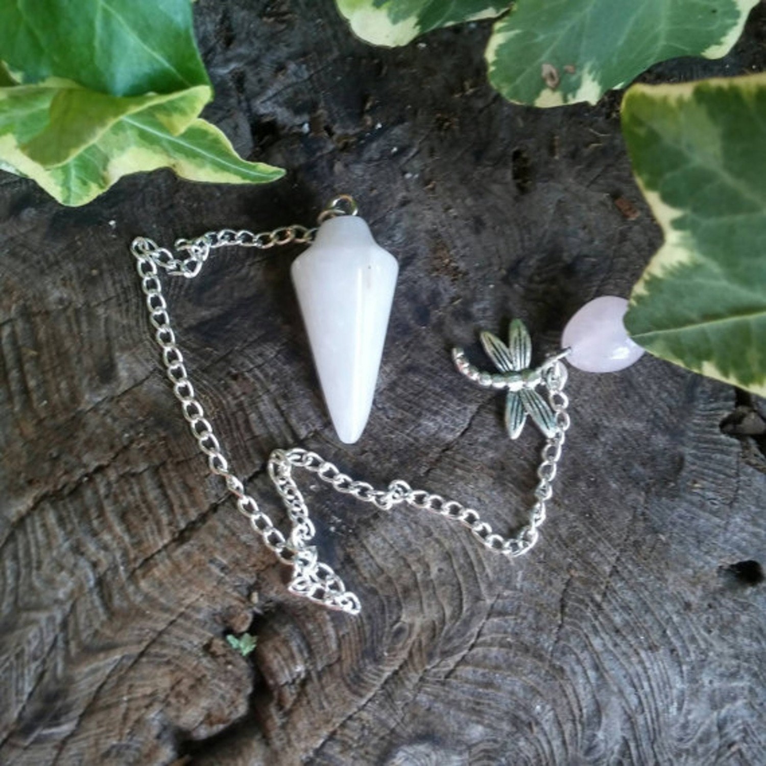 Rose Quartz Pendulum Crystal Pendulum Dowsing Pendulum