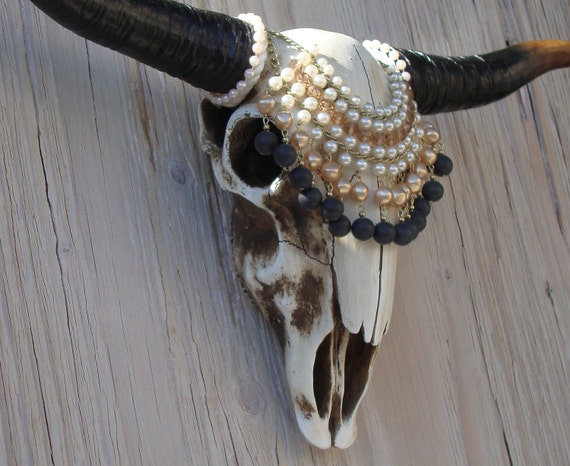 Cow Skull Decor Rustic Wedding Decor Longhorn Skull Western