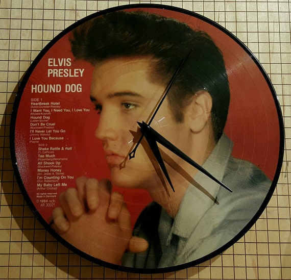 Elvis Presley Vintage Vinyl Record Clock