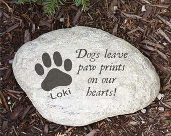 Engraved Dog Memorial Garden Stone Pet Memorial STone