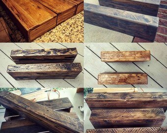 Custom Sizing Chunky Rustic Wood Floating Shelves