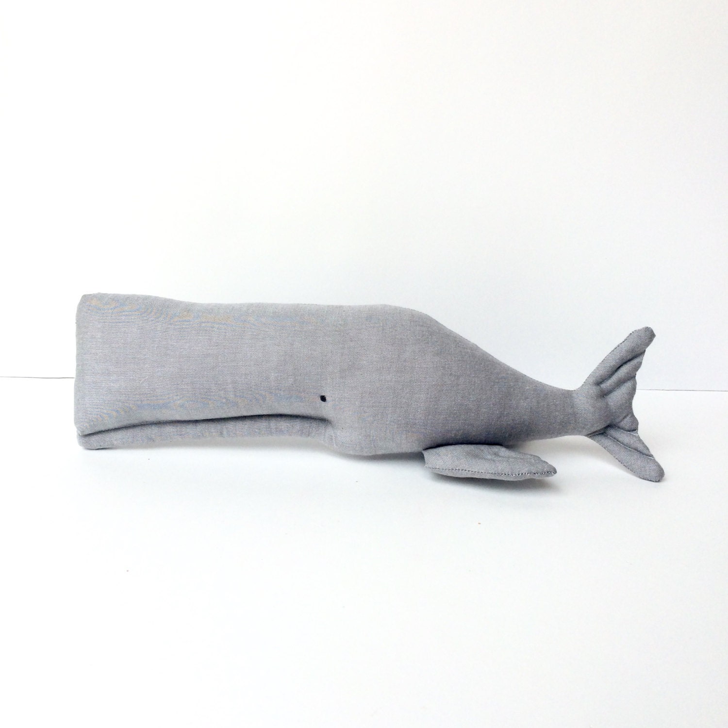 Whale toy nautical Plush toy. Grey stuffed by CherryGardenDolls