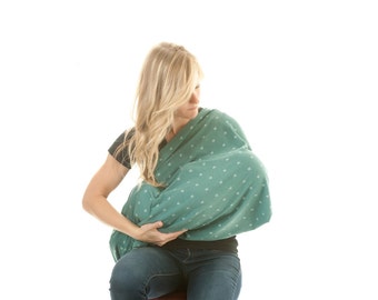 Nursing Cover, Sage Green Arrow Nursing Scarf, Breastfeeding Cover, Breastfeeding Scarf, Baby Shower Gift