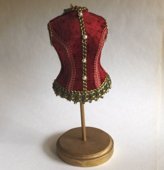 Vintage Miniature Dress Stand Doll House Dressmaker Display