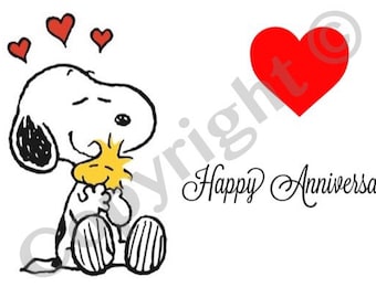 Anniversary snoopy | Etsy